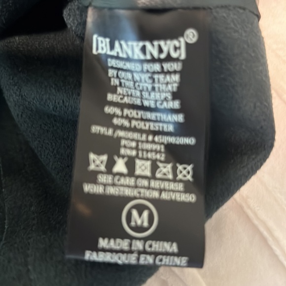 BlankNYC faux leather and suede dark green jacket size medium - Picture 6 of 6